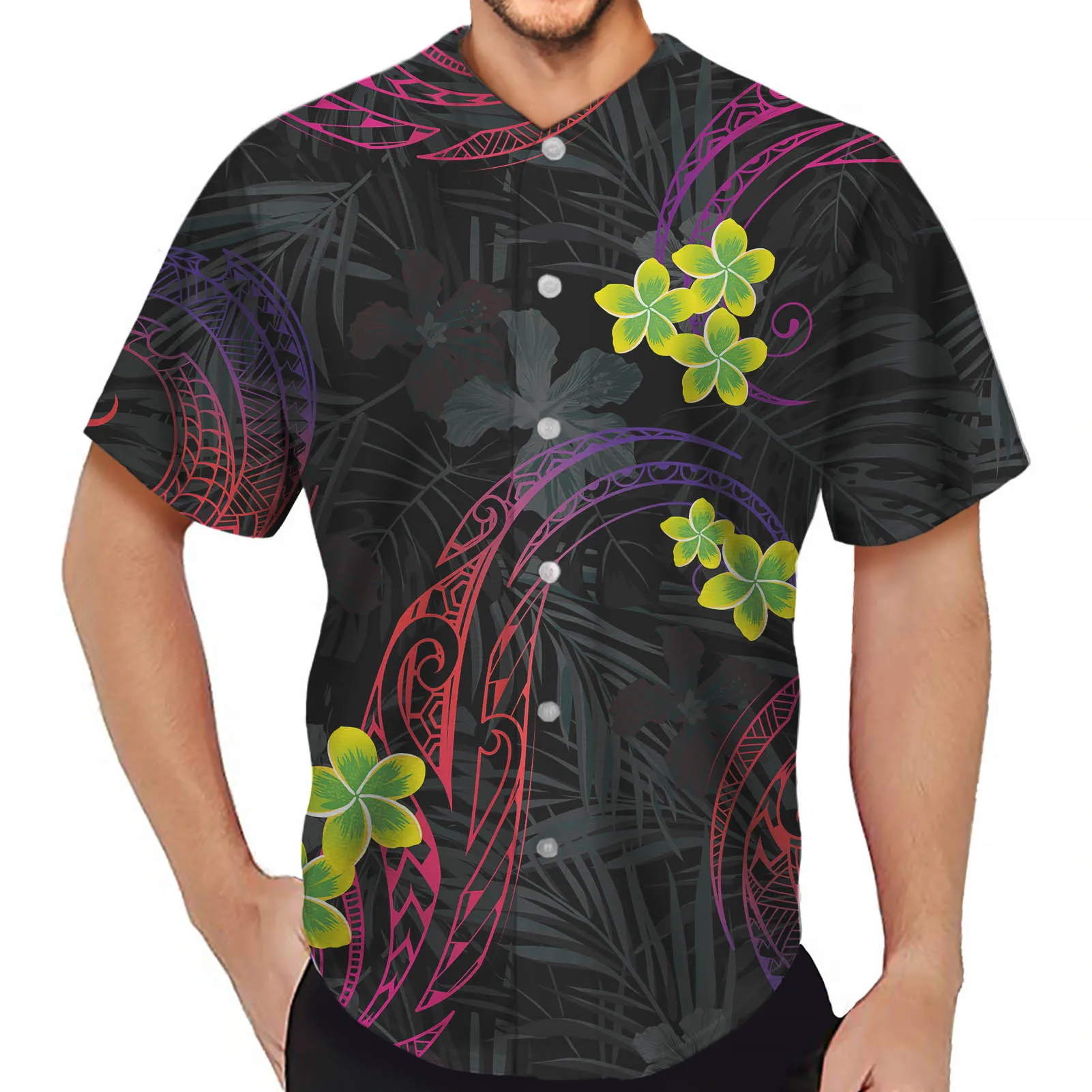 Men Fashion Hawaiian Baseball Shirt Letter Polynesian Tribal Gradient Purple Short Sleeve Casual Summer Sports Shirts For Men
Men Fashion Hawaiian Baseball Shirt Letter Polynesian Tribal Gradient Purple Short Sleeve Casual Summer Sports Shirts For Men