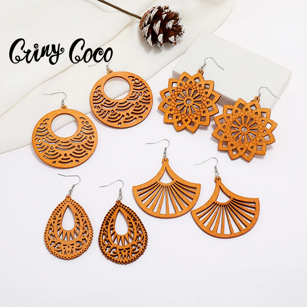 Cring Coco Women's Vintage Elegant Wood Dangle Earrings Women Fashion Bohemian Geometric Splicing Hollow Drop Earring Jewelry
Cring Coco Women's Vintage Elegant Wood Dangle Earrings Women Fashion Bohemian Geometric Splicing Hollow Drop Earring Jewelry