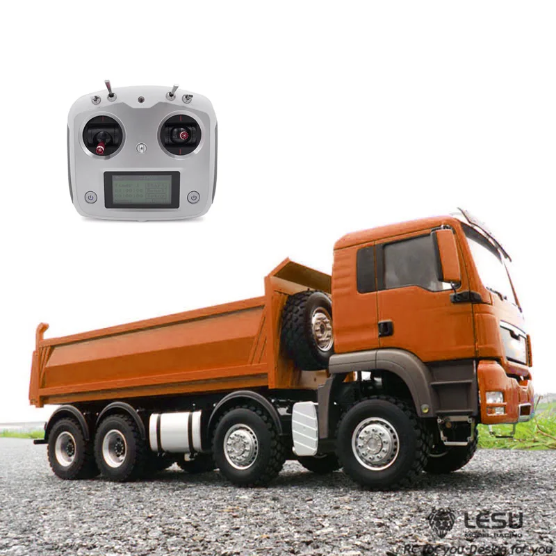 LESU MAN 1/14 Масштаб RC 8x8 гидравлическая модель грузовик с I6S радио мотор сервопривод