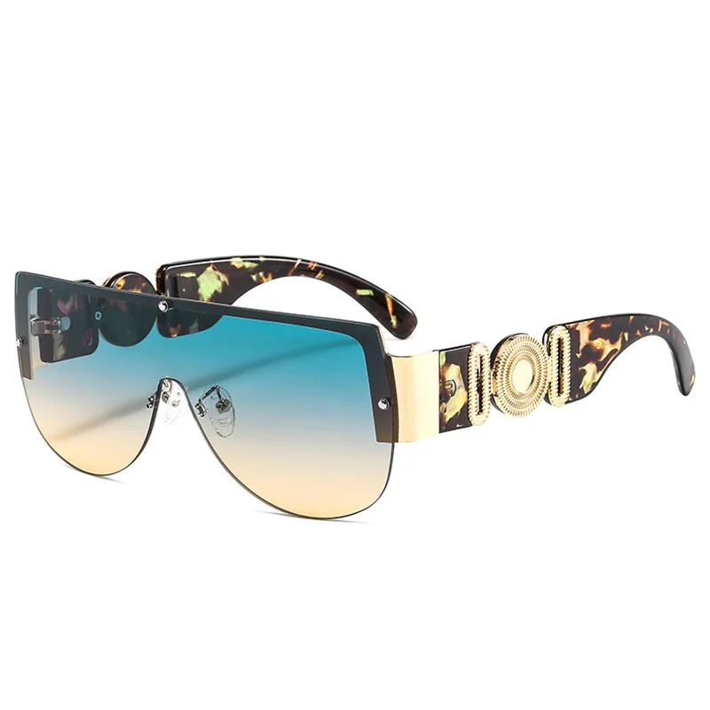 Fashion Oversized Luxury Brand Designer Sunglasses Women Men One Piece Vintage Sun Glasses Rimless Shades Gafas De Sol Mujer 
Fashion Oversized Luxury Brand Designer Sunglasses Women Men One Piece Vintage Sun Glasses Rimless Shades Gafas De Sol Mujer