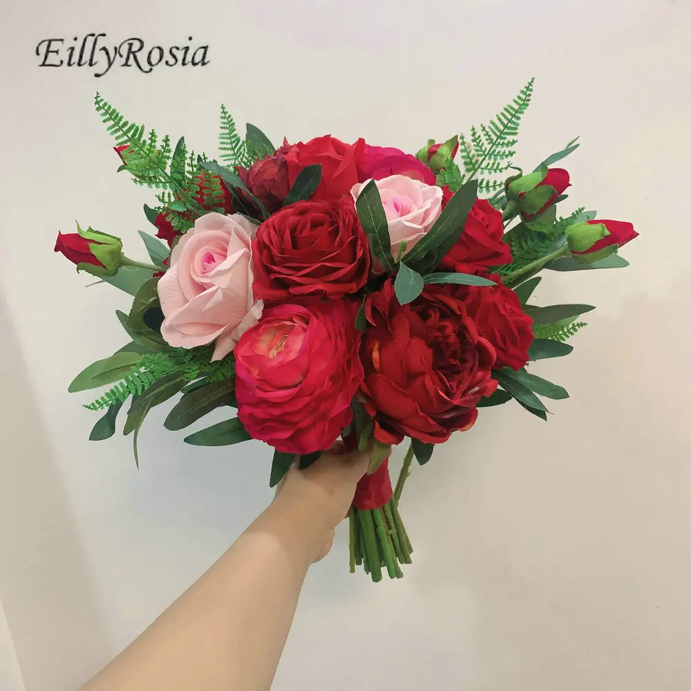 EillyRosia Rustic Burgundy Bridal Bouquet Elegant Ramo Flores Artificiales Destination Wedding Bouquet for Bride Free Shipping
EillyRosia Rustic Burgundy Bridal Bouquet Elegant Ramo Flores Artificiales Destination Wedding Bouquet for Bride Free Shipping