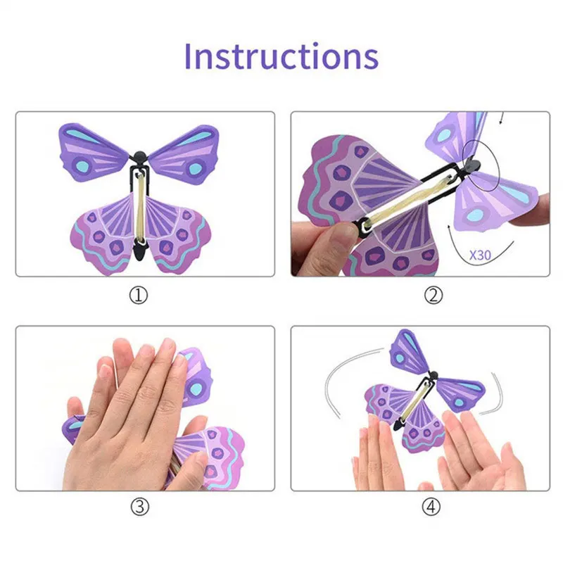 5pcs Party Magic Trick Toy Fairy Flying In The Book Butterfly Rubber Band Powered Wind Up Butterfly Toy Surprise Gift For Kids
5pcs Party Magic Trick Toy Fairy Flying In The Book Butterfly Rubber Band Powered Wind Up Butterfly Toy Surprise Gift For Kids