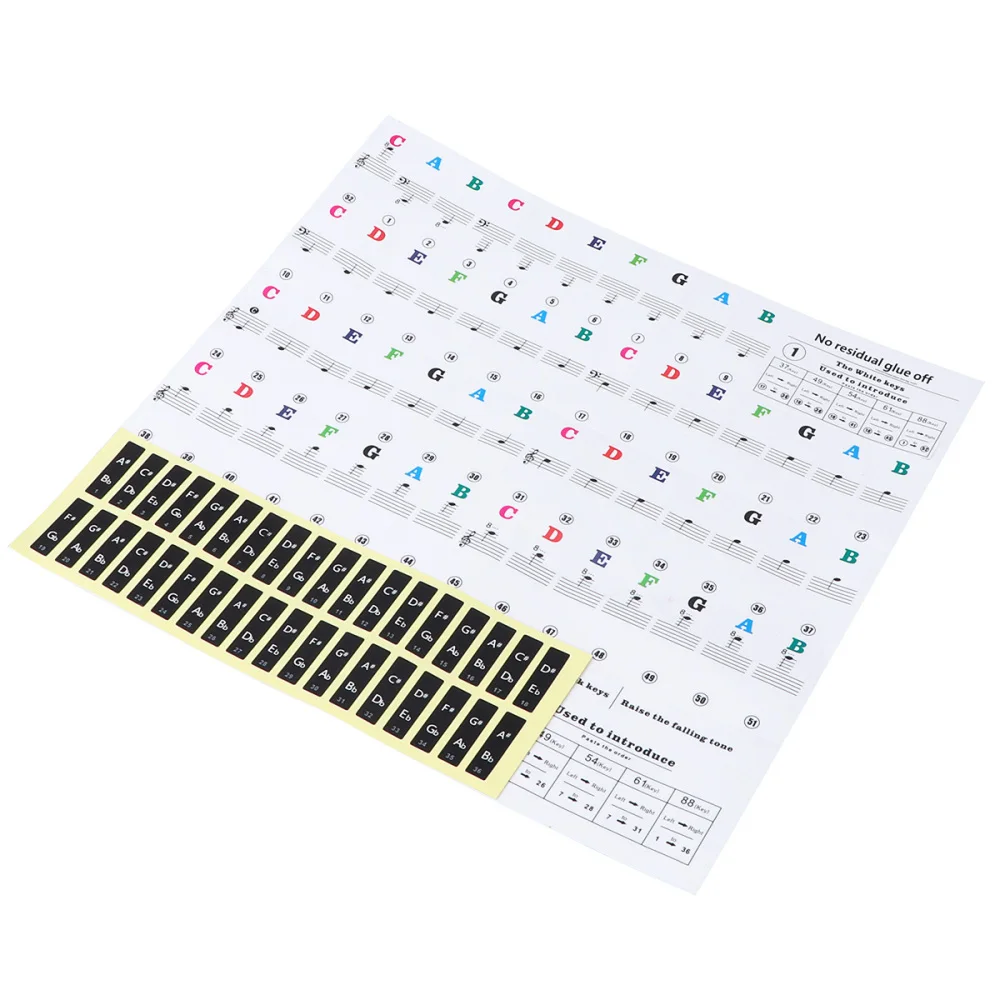 Colorful Piano Sticker 88 Key Piano Keyboard Sticker Key Electronic Stave Note Decals for Kids (Colorful)
Colorful Piano Sticker 88 Key Piano Keyboard Sticker Key Electronic Stave Note Decals for Kids (Colorful)