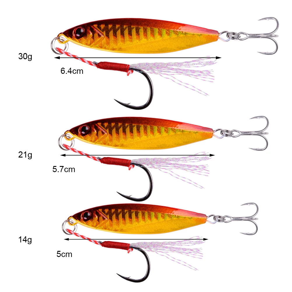 14g/21g/30g Metal Jig Fishing Lure Metal Flat Sinking Lures Hard Bait Bass Fishing Freshwater Saltwater Jigging Lure Single Hook
14g/21g/30g Metal Jig Fishing Lure Metal Flat Sinking Lures Hard Bait Bass Fishing Freshwater Saltwater Jigging Lure Single Hook