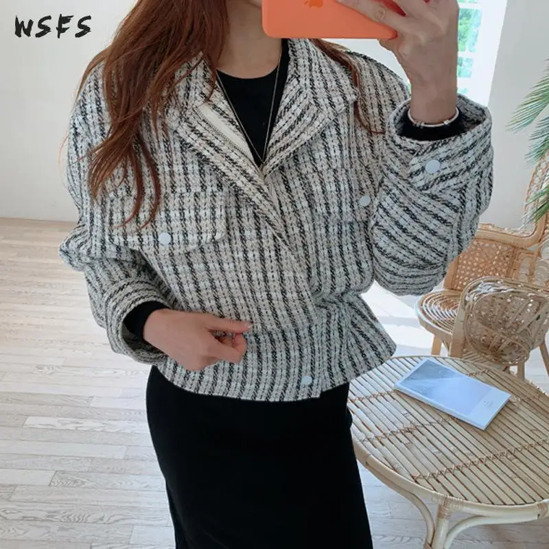 Autumn Coat Jacket Blue Khaki Plaid Short Coats Ladies Loose Elegant Overcoat Baseball Jackets Clothes Outerwear Womens Punk
Autumn Coat Jacket Blue Khaki Plaid Short Coats Ladies Loose Elegant Overcoat Baseball Jackets Clothes Outerwear Womens Punk