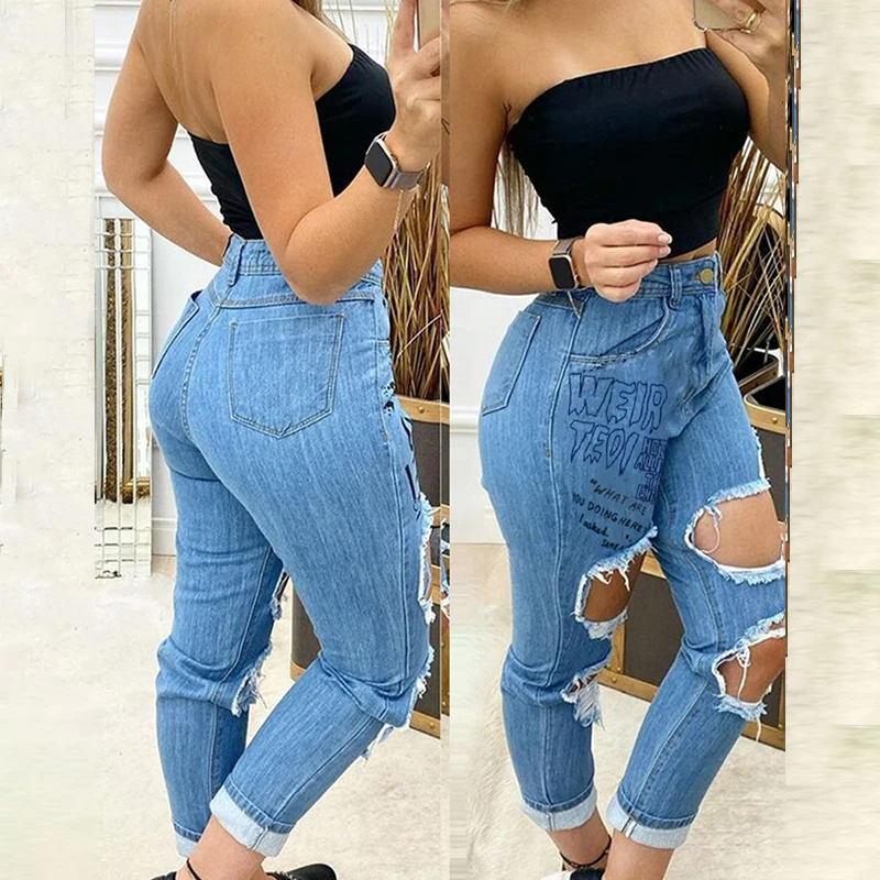 Lazy Slinky jeans Long pants Bag Design Letter Pressure Women trousers Ripped jeans Fashion Women Fashion
Lazy Slinky jeans Long pants Bag Design Letter Pressure Women trousers Ripped jeans Fashion Women Fashion