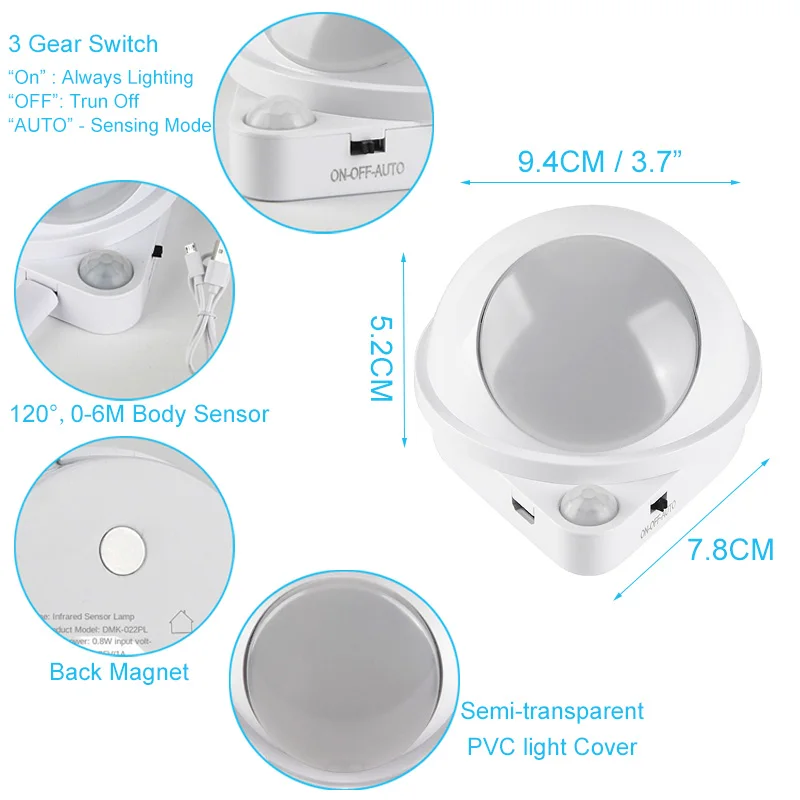 Infrared Motion Sensor Light LED Water Drop Rotating Wall Night Light USB Rechargeable Cabinet Lamp Home Indoor Sensing Lights
Infrared Motion Sensor Light LED Water Drop Rotating Wall Night Light USB Rechargeable Cabinet Lamp Home Indoor Sensing Lights