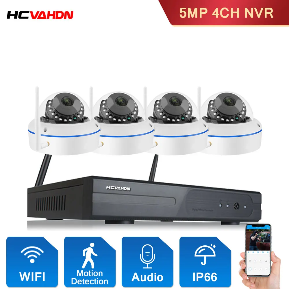 CCTV WIFI Security Monitoring Camera System 5MP 4 Channel Wireless NVR Kit Outdoor WIFI IP Surveillance Camera System Set 4CH
CCTV WIFI Security Monitoring Camera System 5MP 4 Channel Wireless NVR Kit Outdoor WIFI IP Surveillance Camera System Set 4CH