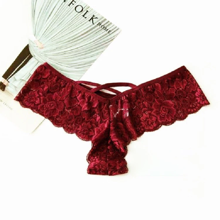 Sexy Underwear Hollow Out Cross Lace Up Thongs and G String Women Panties Elastic Lace Bandage Transparent Black Briefs Strings
Sexy Underwear Hollow Out Cross Lace Up Thongs and G String Women Panties Elastic Lace Bandage Transparent Black Briefs Strings