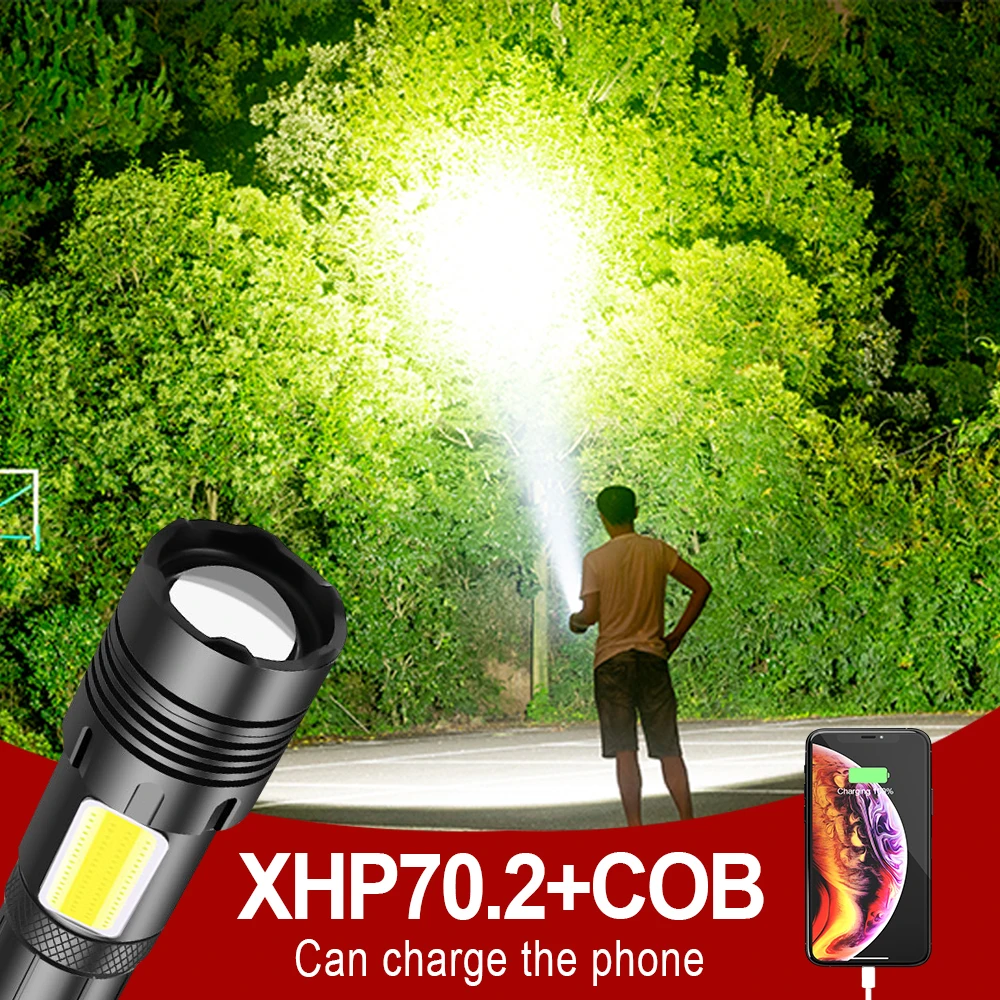 Светодиодный фонарик высокой мощности s, мощный яркий тактический фонарь XHP70.2, заряжаемый от Usb, суперъяркий фонарь 18650
Светодиодный фонарик высокой мощности s, мощный яркий тактический фонарь XHP70.2, заряжаемый от Usb, суперъяркий фонарь 18650