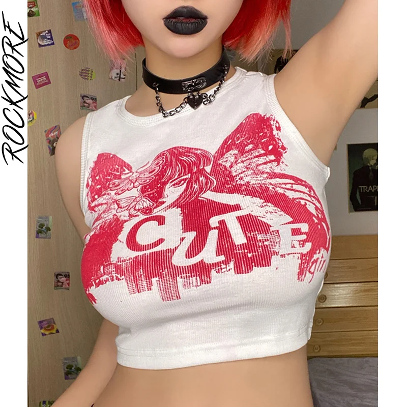 Rockmore Vintage Print Crop Tops Women Casual Sleeveless Kawaii Graphic Tanks Harajuku Fashion Sexy Clubwear Sweat Vest Korean
Rockmore Vintage Print Crop Tops Women Casual Sleeveless Kawaii Graphic Tanks Harajuku Fashion Sexy Clubwear Sweat Vest Korean
