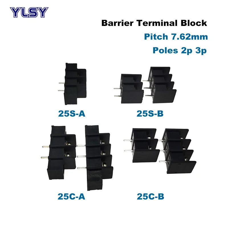 30Pcs Barrier Screw PCB Terminal Block Pitch 7.62mm Morsettiera Straight 2P 3P Wire Connector Bornier Cable 22-14AWG 2.5mm2 15A
30Pcs Barrier Screw PCB Terminal Block Pitch 7.62mm Morsettiera Straight 2P 3P Wire Connector Bornier Cable 22-14AWG 2.5mm2 15A