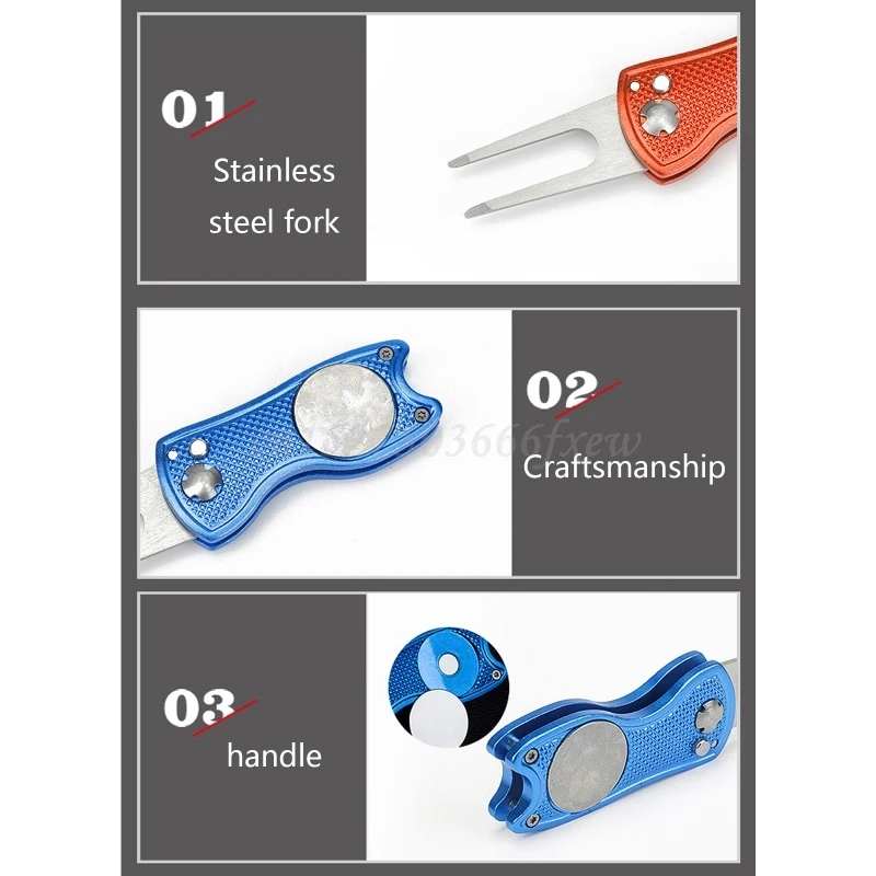 Stainless Steel Folding Golf Divot Repair Fork with Magnetic Button Pitch Groove Remover Cleaner Pitchfork Switchblade Tool
Stainless Steel Folding Golf Divot Repair Fork with Magnetic Button Pitch Groove Remover Cleaner Pitchfork Switchblade Tool