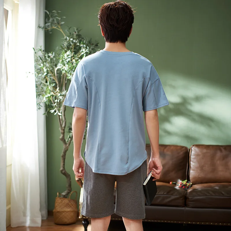 Simple Casual Teenager Men Pajamas 2020 New Style Men'S Summer Short-Sleeved Shorts Pure Cotton
Simple Casual Teenager Men Pajamas 2020 New Style Men'S Summer Short-Sleeved Shorts Pure Cotton