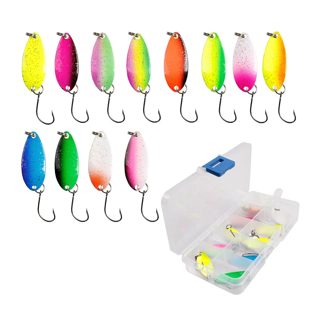 Metal Spinner Fishing Lure Set Lake Trout Sequins Spoon Artificial Hard Bait Fishing Tackle Jig Baits With Tackle Box
Metal Spinner Fishing Lure Set Lake Trout Sequins Spoon Artificial Hard Bait Fishing Tackle Jig Baits With Tackle Box