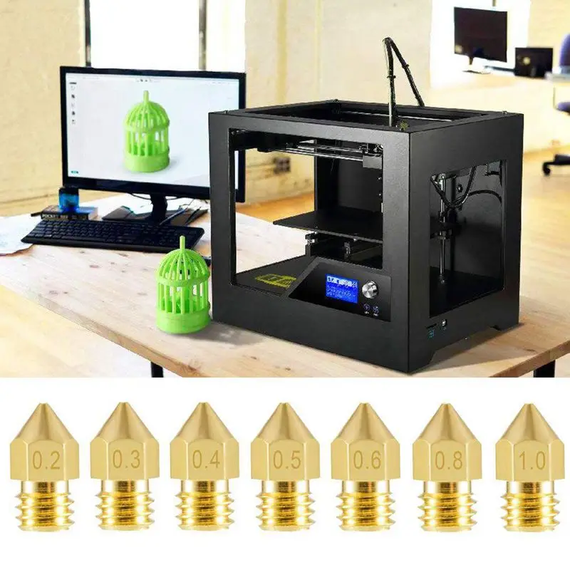 22 Pieces 3D Printer Nozzles MK8 Nozzle 0.2mm, 0.m, 0.4mm, 0.5mm, 0.6mm, 0.8mm, 1.0mm Extruder Print Head with Free Storage Bo
22 Pieces 3D Printer Nozzles MK8 Nozzle 0.2mm, 0.m, 0.4mm, 0.5mm, 0.6mm, 0.8mm, 1.0mm Extruder Print Head with Free Storage Bo