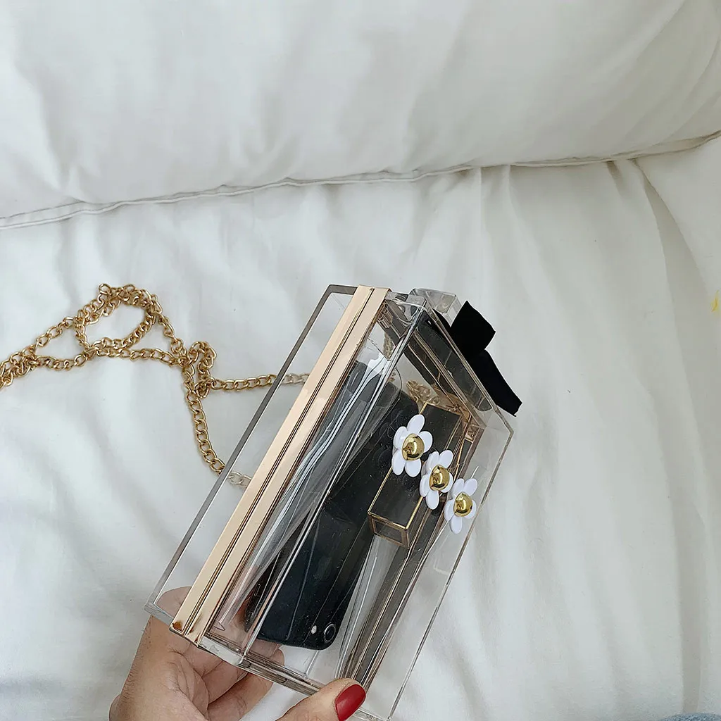 Luxury Handbags Designer Women Evenign Bags Small Square Transparent Bag Floral Decoration Shoulder Crossbody Bags Sac Main#H25
Luxury Handbags Designer Women Evenign Bags Small Square Transparent Bag Floral Decoration Shoulder Crossbody Bags Sac Main#H25
