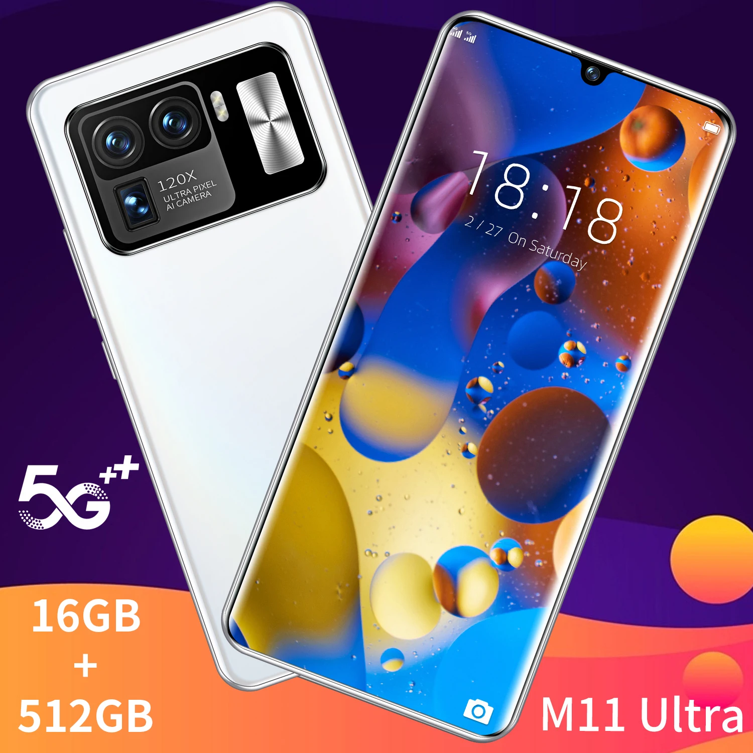 Smart Phone XIAOM11 Ultra 6.7 Inch 12/16GB+512GB 6000mAh Face Unlock 16+32MP Mobile Phone 5G Network Dual SIM 10 Core MTK6889
Smart Phone XIAOM11 Ultra 6.7 Inch 12/16GB+512GB 6000mAh Face Unlock 16+32MP Mobile Phone 5G Network Dual SIM 10 Core MTK6889