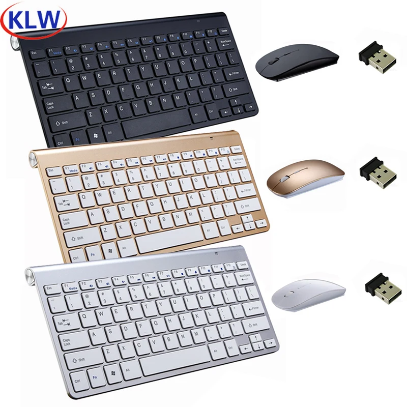 Фото Набор для клавиатуры и мыши 2 4 ГГц ультратонкая клавиатура Android IOS ПК ноутбука Mac