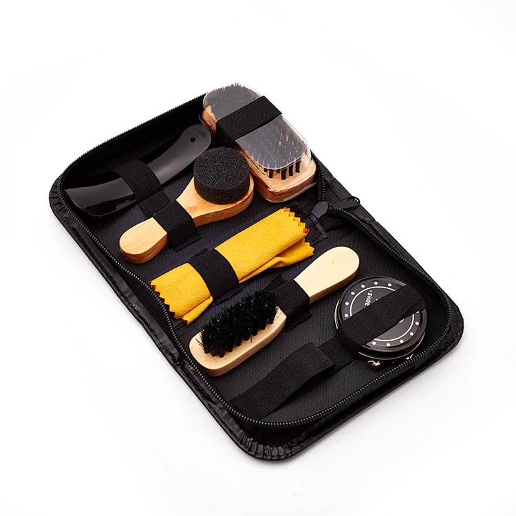 Promotional Own Brand High Quality Man Gift Hotel Home Outdoor Traveling Portable PU Leather Case Shoe Polish Shoe Care Set
Promotional Own Brand High Quality Man Gift Hotel Home Outdoor Traveling Portable PU Leather Case Shoe Polish Shoe Care Set