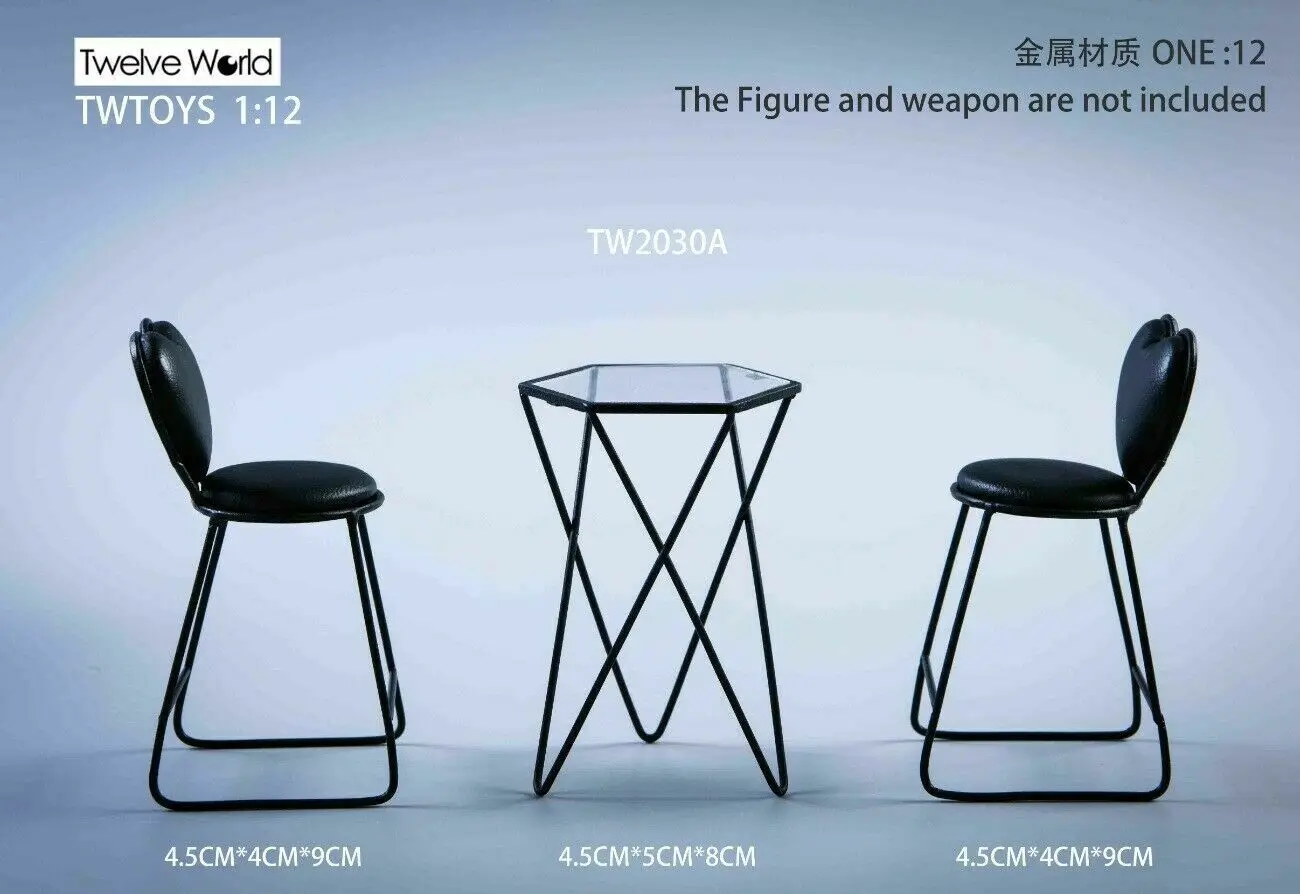 TW2030A/B/C 1/12 кованые столы стулья сцена модель дисплей Модель игрушки для 6-дюймовых кукол в наличии
TW2030A/B/C 1/12 кованые столы стулья сцена модель дисплей Модель игрушки для 6-дюймовых кукол в наличии