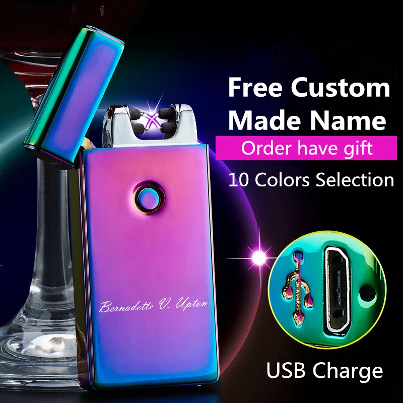 USB-зажигалка с именем под заказ, индивидуальная перезаряжаемая Электронная зажигалка, индивидуальная Зажигалка для сигар с двойной дугой
USB-зажигалка с именем под заказ, индивидуальная перезаряжаемая Электронная зажигалка, индивидуальная Зажигалка для сигар с двойной дугой