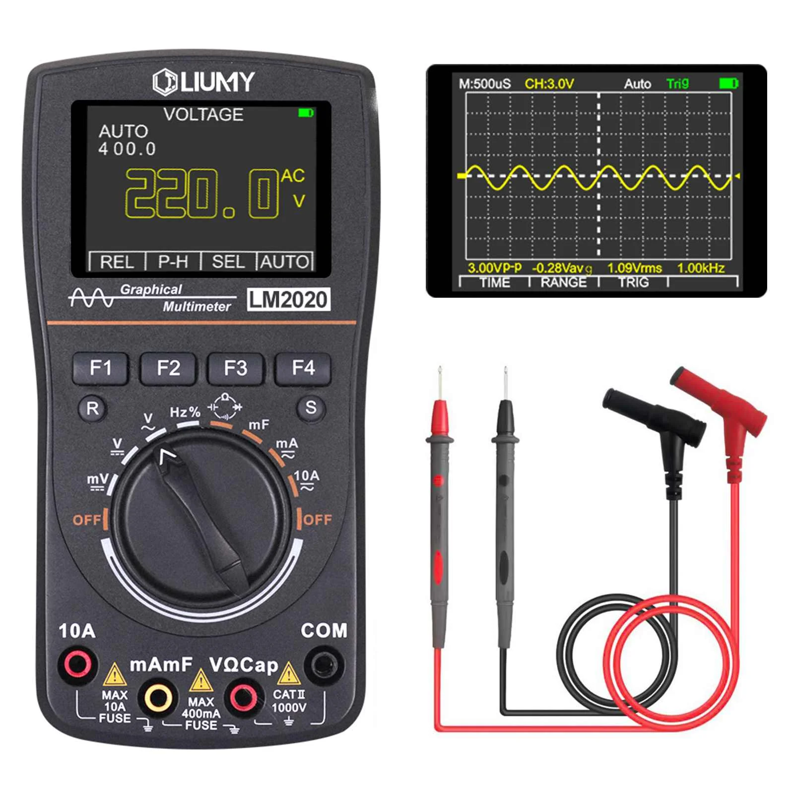 Professional LED Handheld Digital Oscilloscope Multimeter With 2.5 Msps high Sampling Color Screen Electronic Test Tools
Professional LED Handheld Digital Oscilloscope Multimeter With 2.5 Msps high Sampling Color Screen Electronic Test Tools