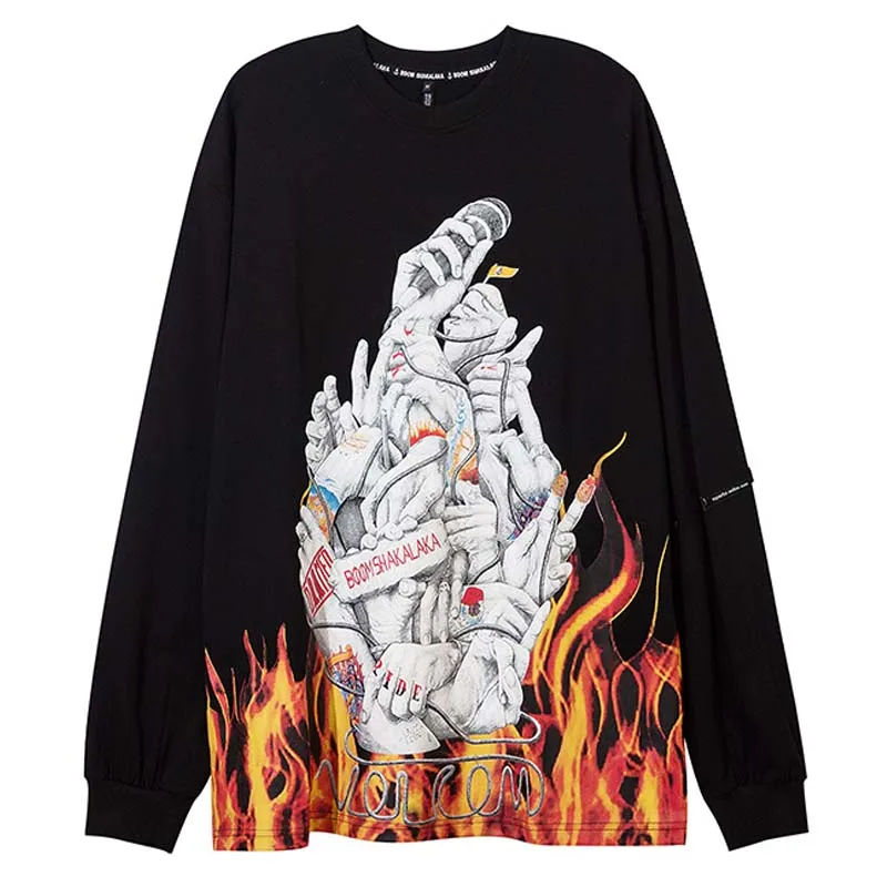Mens Dark Style Print Long Sleeve t shirts Oversized Streetwear 2021 SS Unisex Male Harajuku 100% Cotton Loose T Shirts Tops
Mens Dark Style Print Long Sleeve t shirts Oversized Streetwear 2021 SS Unisex Male Harajuku 100% Cotton Loose T Shirts Tops