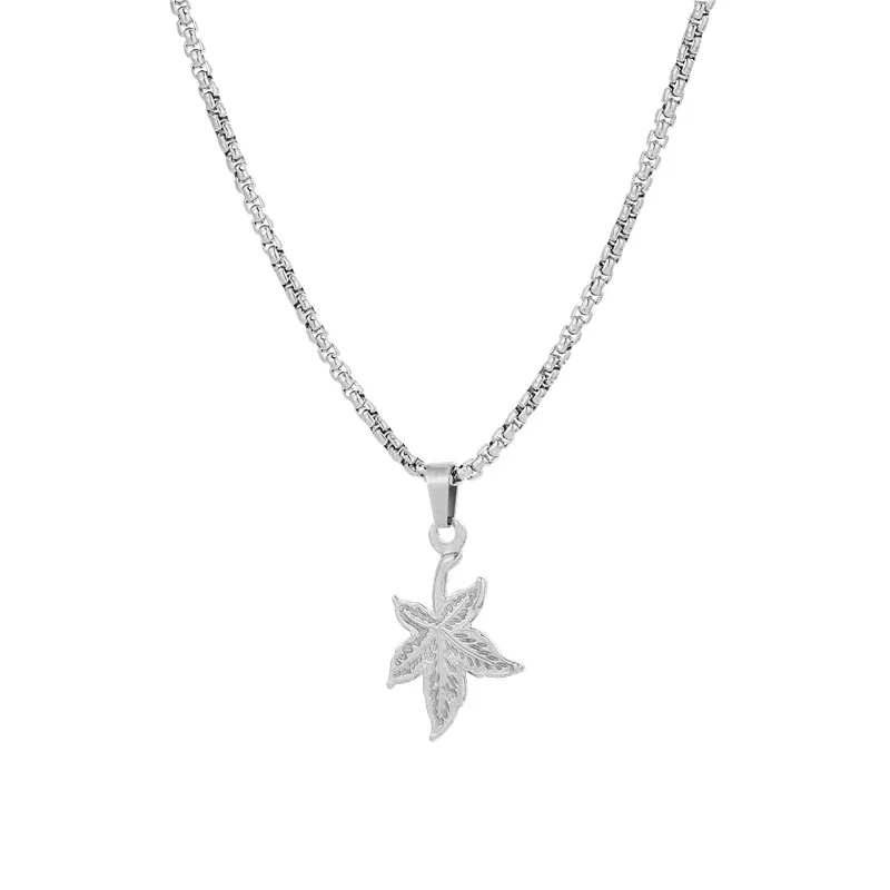 Stainless Steel Maple Leaf Pendant Necklace For Women Men Simplicity Clavicle Chain 2020 Trend Punk Hip Hop Jewelery Party Gift
Stainless Steel Maple Leaf Pendant Necklace For Women Men Simplicity Clavicle Chain 2020 Trend Punk Hip Hop Jewelery Party Gift