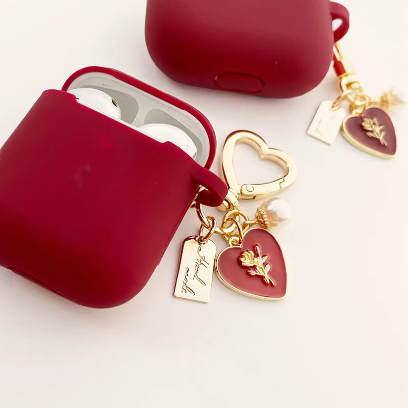 Vintage Roses Pearl Keychain Wine Red Silicone Earphone Case For Apple Airpods 1 2 Pro 3 Bluetooth Headset Cover Sweet Cute
Vintage Roses Pearl Keychain Wine Red Silicone Earphone Case For Apple Airpods 1 2 Pro 3 Bluetooth Headset Cover Sweet Cute