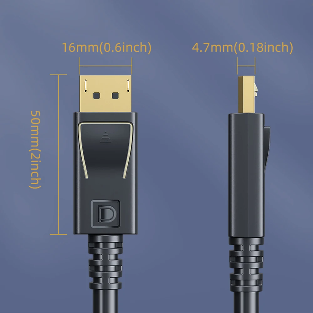 ESSAGER DisplayPort 1.4 Cable DP1.4 Male to Male HD Data Cable 8k60hz/4k144hz/2k165hz 32.4Gbps Support HDR Cables
ESSAGER DisplayPort 1.4 Cable DP1.4 Male to Male HD Data Cable 8k60hz/4k144hz/2k165hz 32.4Gbps Support HDR Cables