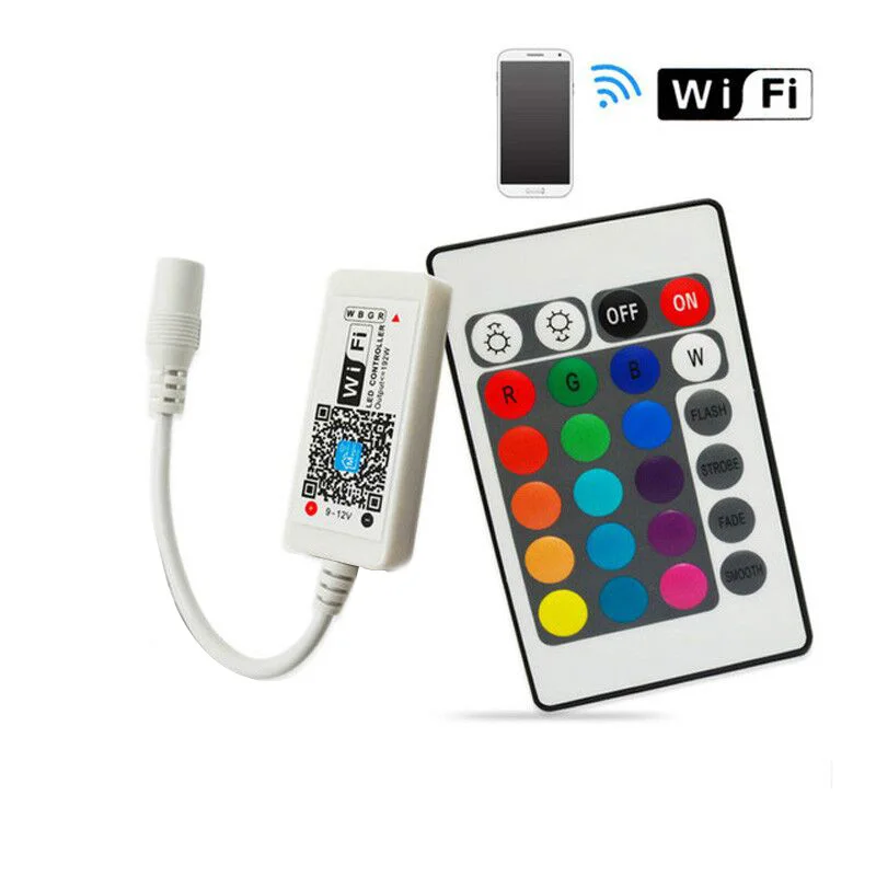 DC 5V 12V 24V Mini Bluetooth/WiFi LED RGB / RGBW Controller iOS Android APP 24Key IR Remote Controler for 3528 5050 LED Strip
DC 5V 12V 24V Mini Bluetooth/WiFi LED RGB / RGBW Controller iOS Android APP 24Key IR Remote Controler for 3528 5050 LED Strip