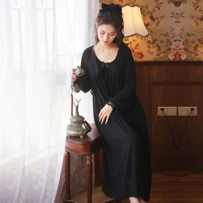 Women's Spring Full Sleeves Modal Embroidery Nightgowns Simple Round Neck Long Style Home Dress Princess Sweet Gauze Nightie
Women's Spring Full Sleeves Modal Embroidery Nightgowns Simple Round Neck Long Style Home Dress Princess Sweet Gauze Nightie