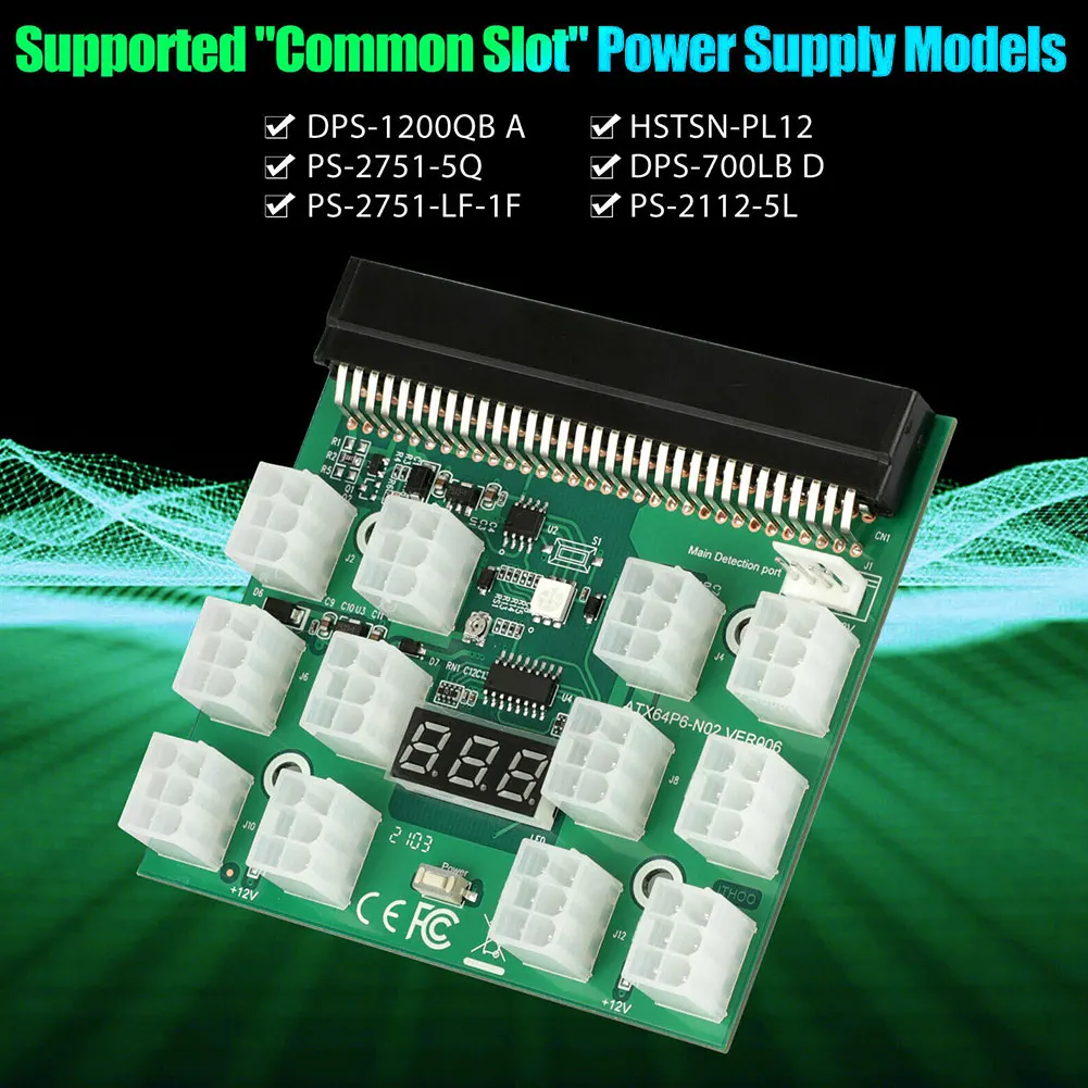 6Pin PCB board 1200W Server Power Supply Breakout Board Adapter Converter Power Supplies Computer Components for HP Server 
6Pin PCB board 1200W Server Power Supply Breakout Board Adapter Converter Power Supplies Computer Components for HP Server