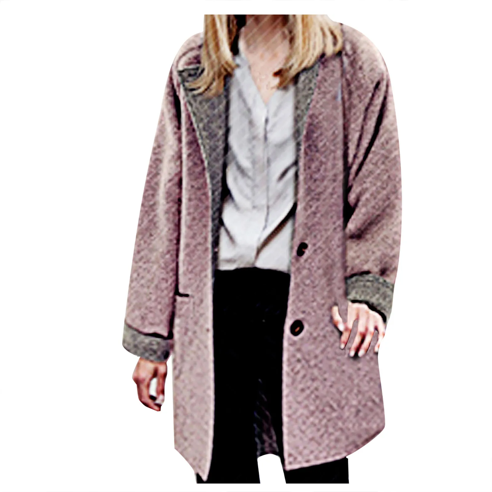 Woolen Button Jacket Pocket Long Jacket Women Fashion Long Sleeve Wool Blend Long Women's Coat Autumn Winter Vintage Coats
Woolen Button Jacket Pocket Long Jacket Women Fashion Long Sleeve Wool Blend Long Women's Coat Autumn Winter Vintage Coats