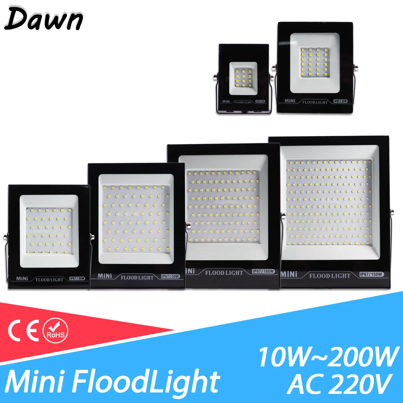 LED FloodLight AC 220V 10W 30W 50W 100W 150W 200W Outdoor Garden Projector Lighting Spotlight Wall Flood Lights IP67 Waterproof
LED FloodLight AC 220V 10W 30W 50W 100W 150W 200W Outdoor Garden Projector Lighting Spotlight Wall Flood Lights IP67 Waterproof