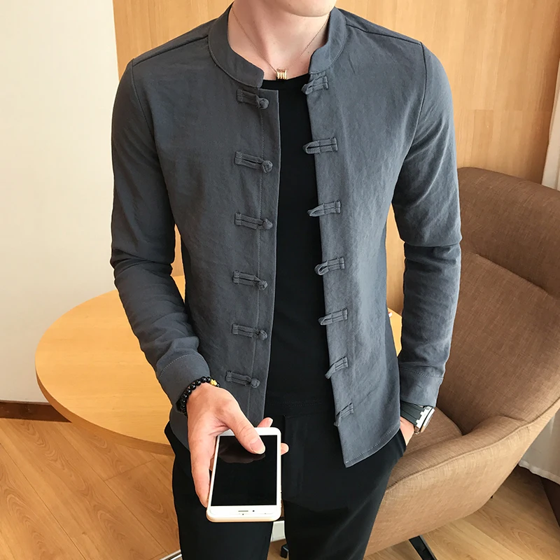 2021 Spring New Men Shirt Chinese Style Clothing Slim Fit Long Sleeves Shirt Camisa Social Office Wear Mandarin Collar Shirt
2021 Spring New Men Shirt Chinese Style Clothing Slim Fit Long Sleeves Shirt Camisa Social Office Wear Mandarin Collar Shirt