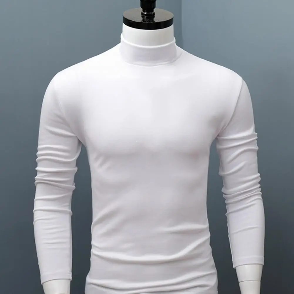 Turtleneck Sweater Pullover Male Shirt Solid Color Half High Collar Casual Slim Long Sleeve Tight Tight Base Shirt Men Top
Turtleneck Sweater Pullover Male Shirt Solid Color Half High Collar Casual Slim Long Sleeve Tight Tight Base Shirt Men Top