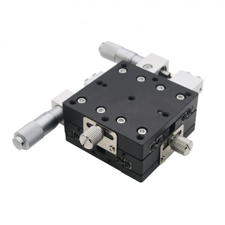 High Precision 60*60mm XY Axis Displacement Platform Trimming Station Sliding Table Manual linear stage
High Precision 60*60mm XY Axis Displacement Platform Trimming Station Sliding Table Manual linear stage
