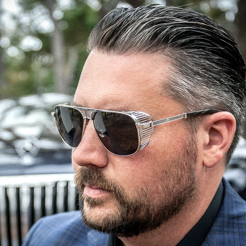 AOZE 2020 vintage steampunk sunglasses men brand fashion design driving metal sunglasses for men UV400
AOZE 2020 vintage steampunk sunglasses men brand fashion design driving metal sunglasses for men UV400
