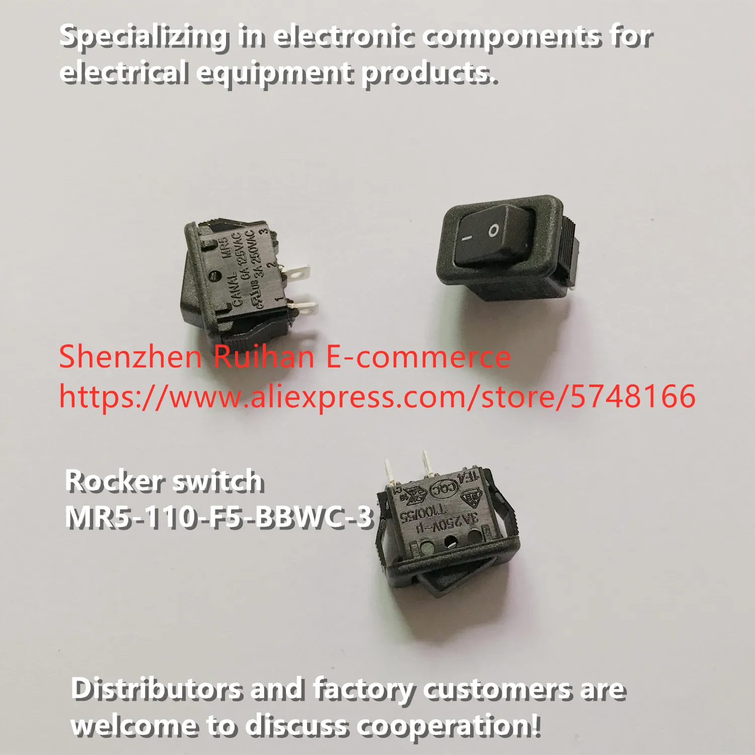 Original new 100% rocker switch MR5-110-F5-BBWC-3 rocker 2pin 3 gear 6A125VAC 3A250VAC
Original new 100% rocker switch MR5-110-F5-BBWC-3 rocker 2pin 3 gear 6A125VAC 3A250VAC