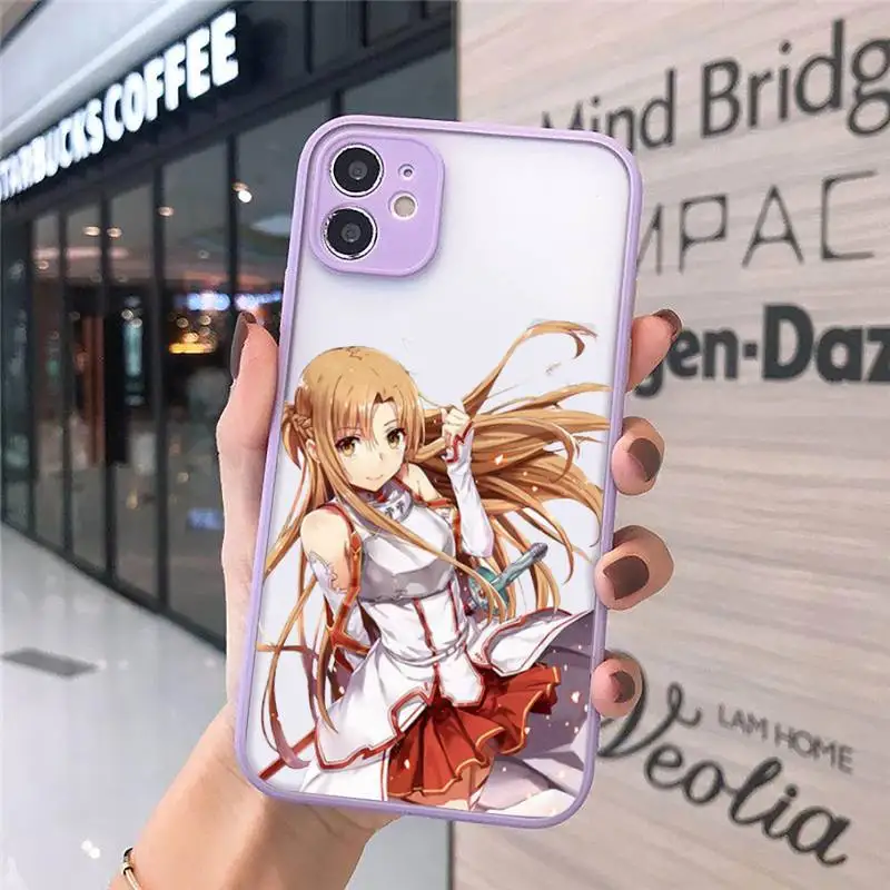 Sword Art Online SAO anime Phone Cases matte transparent For purple iPhone 7 8 x xs xr 11 12 pro plus max mini Clear Funda
Sword Art Online SAO anime Phone Cases matte transparent For purple iPhone 7 8 x xs xr 11 12 pro plus max mini Clear Funda