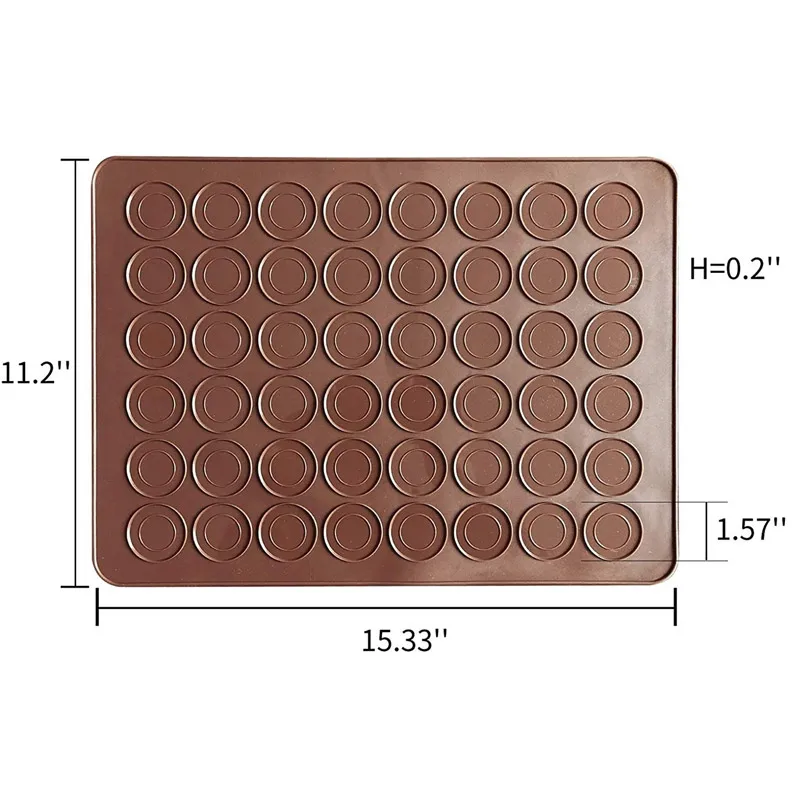 Silicone Macaron Baking Mats Non-Stick Silicone Baking Mat Great for Macaron, Cookies, Bread, Pastry, Dessert Baking Accessories
Silicone Macaron Baking Mats Non-Stick Silicone Baking Mat Great for Macaron, Cookies, Bread, Pastry, Dessert Baking Accessories