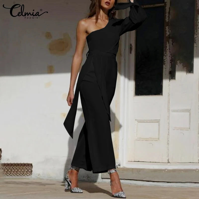 Celmia Autumn Women Long Sleeve Jumpsuit 2022 New Elegant Wide Leg Waisted Bandage Overalls Sexy One Off Shoulder Long Playsuit
Celmia Autumn Women Long Sleeve Jumpsuit 2022 New Elegant Wide Leg Waisted Bandage Overalls Sexy One Off Shoulder Long Playsuit