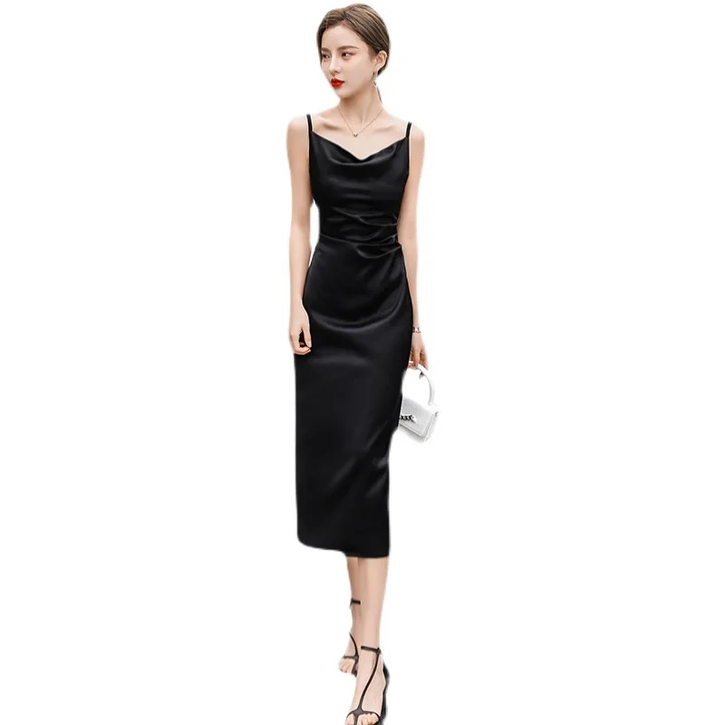 2021 Lady Satin Elegant High Street Dress Women's Sexy Satin Halter Solid Color Dress Female High Waist Birthday Bodycon Dress
2021 Lady Satin Elegant High Street Dress Women's Sexy Satin Halter Solid Color Dress Female High Waist Birthday Bodycon Dress