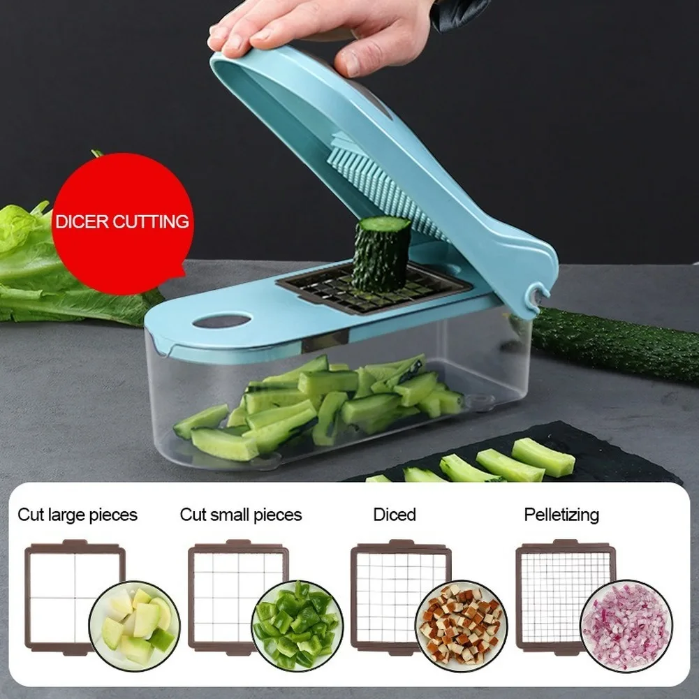 Multifunction Vegetable Slicer Blade Replaceable Manual Potato Peeler Carrot Grater Dicer Kitchen Vegetable Cutter Kitchen Tools
Multifunction Vegetable Slicer Blade Replaceable Manual Potato Peeler Carrot Grater Dicer Kitchen Vegetable Cutter Kitchen Tools
