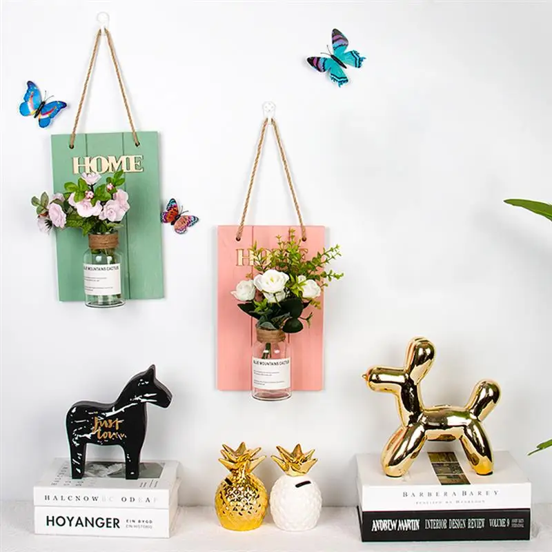Wall Hanging Glass Nordic Vase Artificial Flower Green Plant Small Vase With Wooden Board Fire Light Decor For Home Living Room
Wall Hanging Glass Nordic Vase Artificial Flower Green Plant Small Vase With Wooden Board Fire Light Decor For Home Living Room