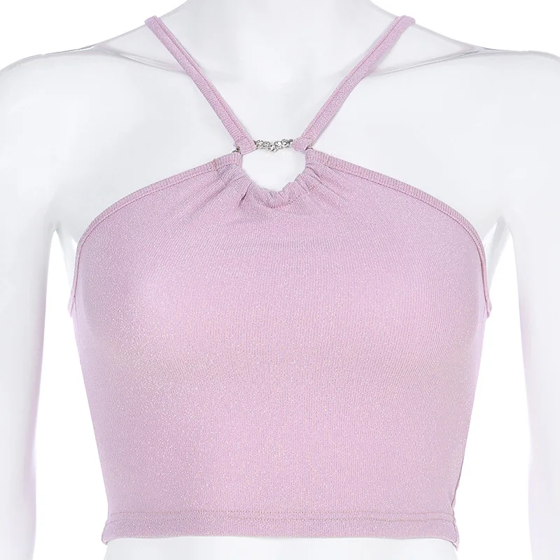 Sexy halter bright halterneck vest women's short umbilical sling wrap chest bottoming sleeveless top
Sexy halter bright halterneck vest women's short umbilical sling wrap chest bottoming sleeveless top