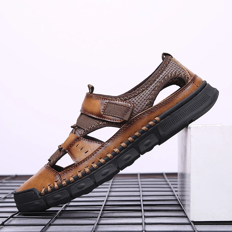 Big Size 38-48 Men Sandals Leather 2020 Mens Beach Roman Sandal Man Outdoor Casual Shoes Summer Trekking Shoes Sandalia Hombre
Big Size 38-48 Men Sandals Leather 2020 Mens Beach Roman Sandal Man Outdoor Casual Shoes Summer Trekking Shoes Sandalia Hombre