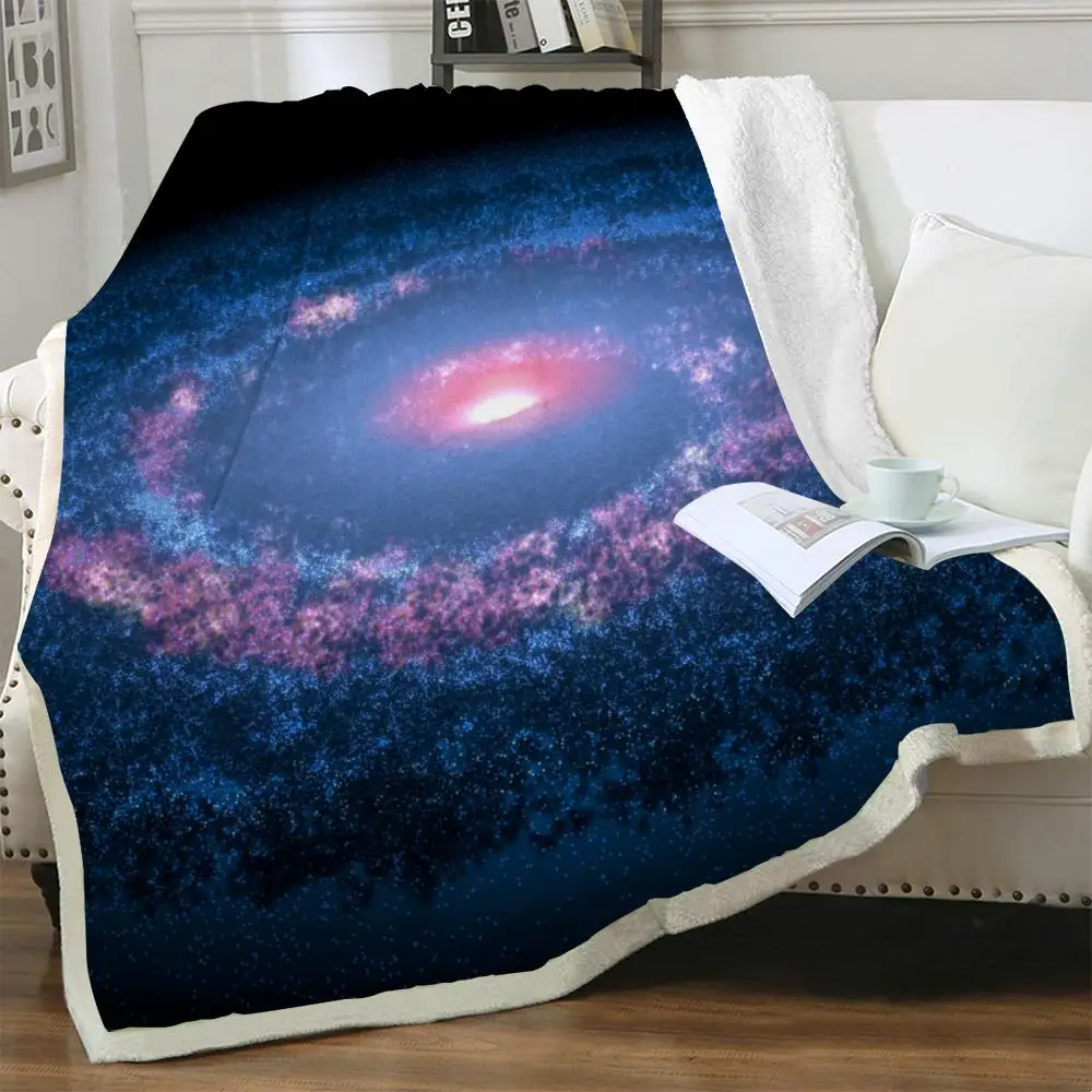 

Одеяла NKNK Galaxy с 3D принтом туманности, покрывало для кровати с головокружением, плюшевое покрывало, шерпа, одеяло с узором премиум-класса